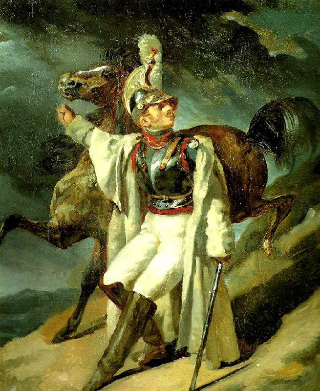 Theodore   Gericault cuirassier blesse, quittant le feu Germany oil painting art